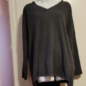Style & Co. Charcoal Gray V-Neck Sweater